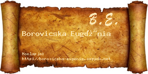 Borovicska Eugénia névjegykártya